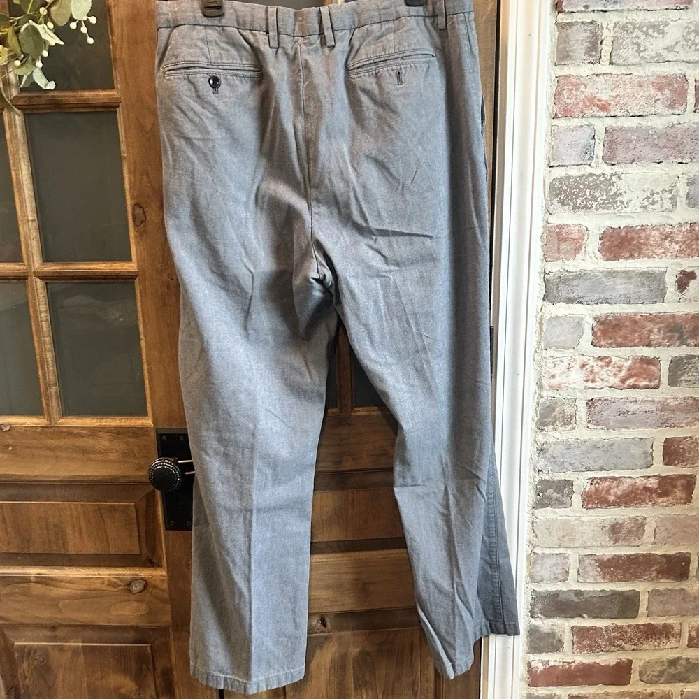 Banana Republic Mens‎ Kentfield Pants 36x30 (measured) Gray Cotton Dress Casual